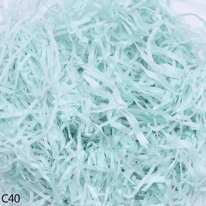 C40 50/100 г бумажная рафия измельченный DIY Подарочная коробка наполнение Crinkle бумага конфетти Свадебная подарочная коробка Заполненные украшения 8 - Цвет: C40