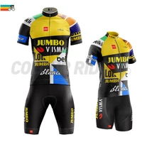 men cycling clothing team jersey set jumbo classic short sleeve summer biking outfit robert gesink 15 year ride career wear
