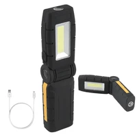 led rechargeable magnetic work light portable cob 4 lighting modes inspection lamps foldable work lights for car repair outdoor