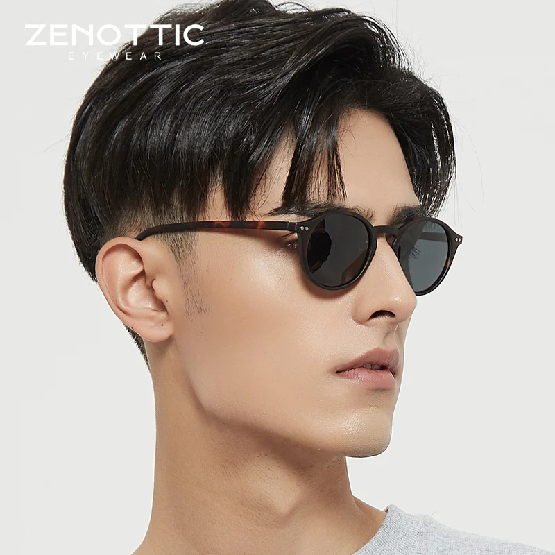 ZENOTTIC-gafas de lectura bifocales para hombre y mujer, lentes de lectura redondas para presbicia,