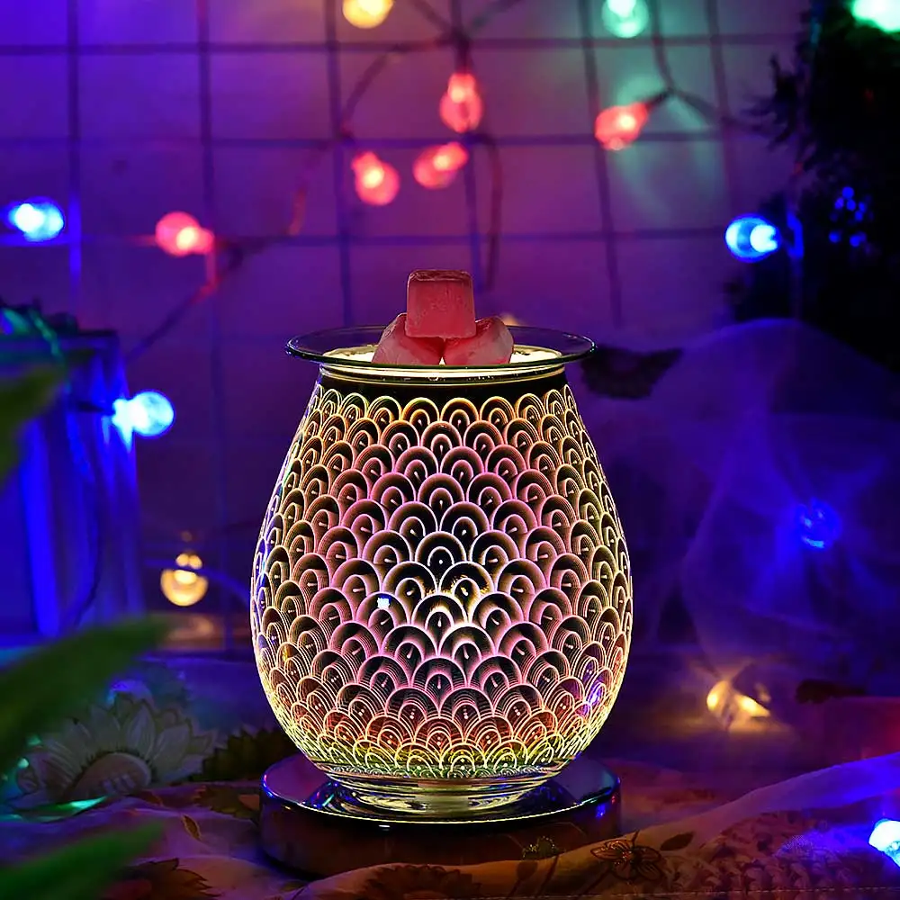 

Air Aroma Humidifier Purifier Essential Oil Diffuser Fogger Mist Maker With LED Night Lamp Touch Lamp Aroma Wax Melt Tart Burner
