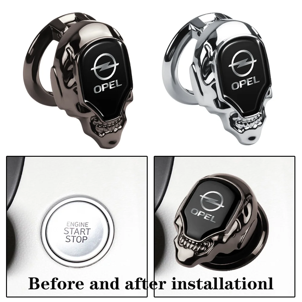 

1PCS Car Accessory Engine Start Stop Ignition Push Button Switch Decor Stickers For OPEL Tigra Twintop Zafira Adam Karl Agila