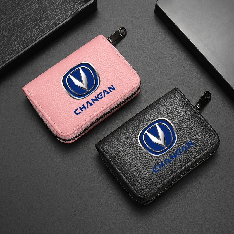 

Car Genuine Leather bag Driver License Business Card Holder Wallet For Changan CS85 CS75 PLUS CS95 CS35 alsvin CS15 CS55 Eado