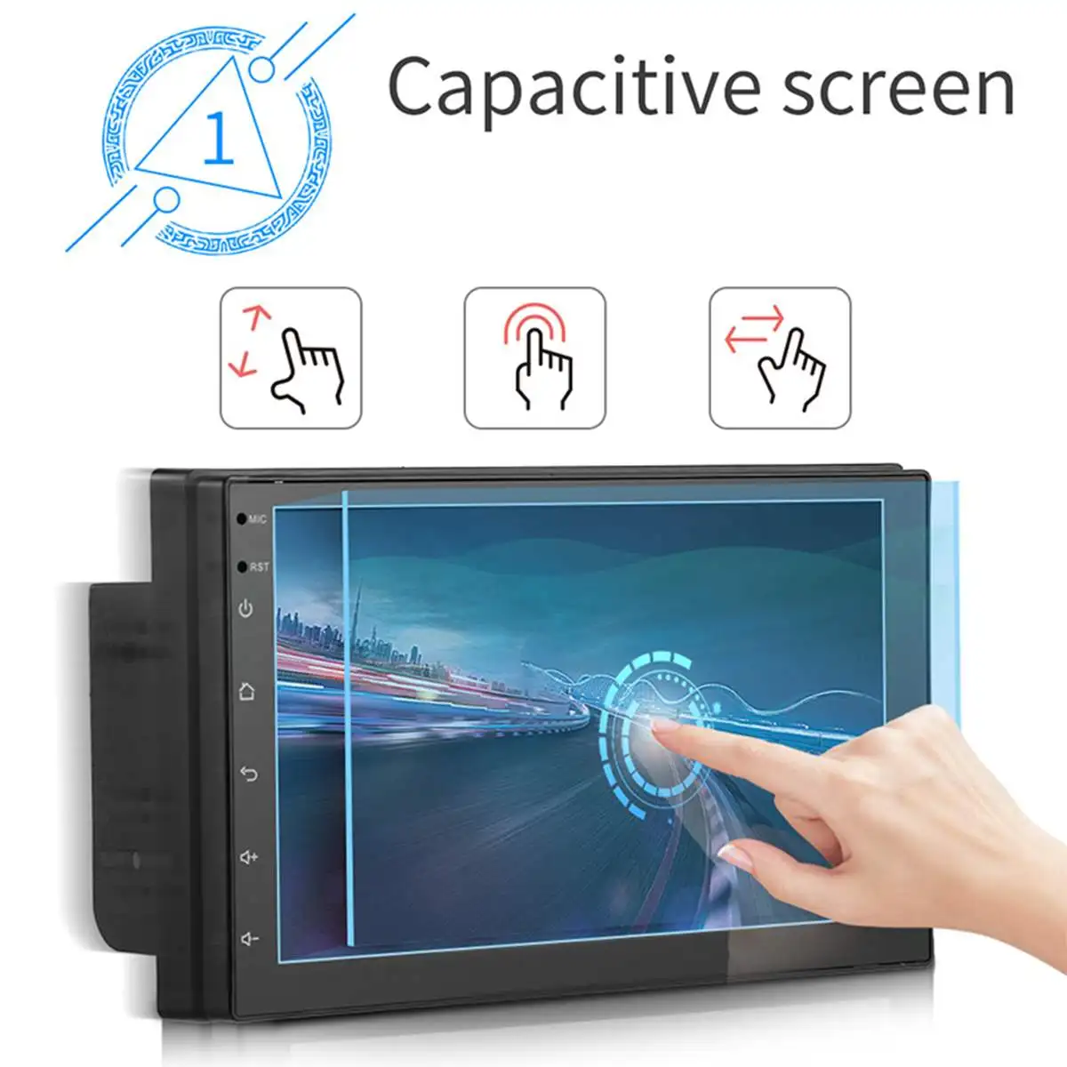 Автомобильный мультимедийный плеер автомагнитола под управлением Android 8 1 с 7