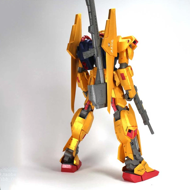 3D Бумага модель воина гундама MSN 00100 Hyaku Shiki Золотой истребитель 30 см Высота модели