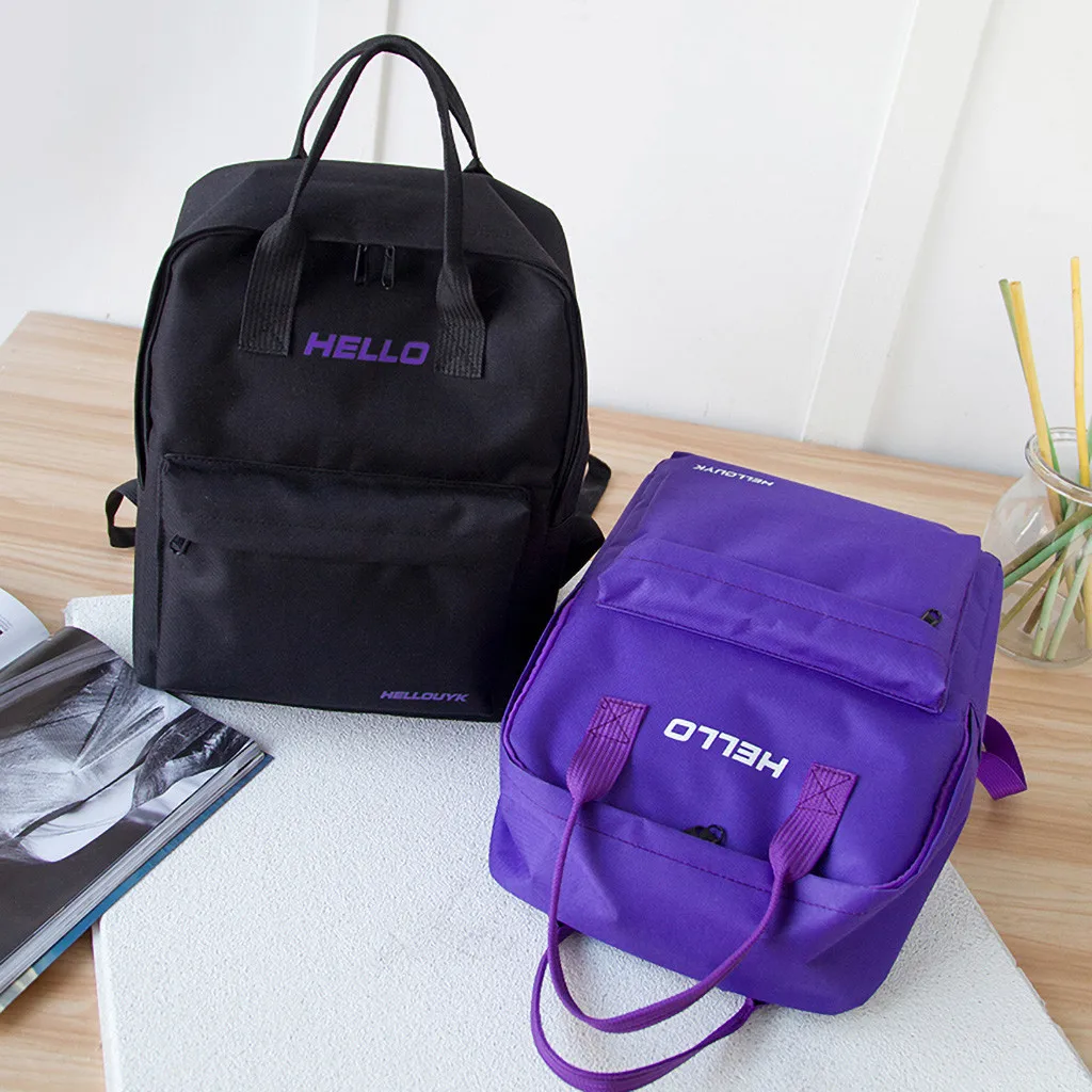 Школьные ранцы для девочек-подростков вместительные однотонные