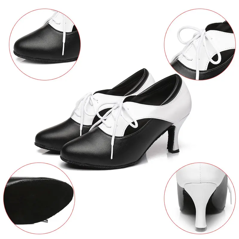 Ballroom Dance Shoes Women Latin Dance Shoes For Ladies Girls Jazz Modern Tango Dancing Shoes Genuine Leather Salsa Shoes