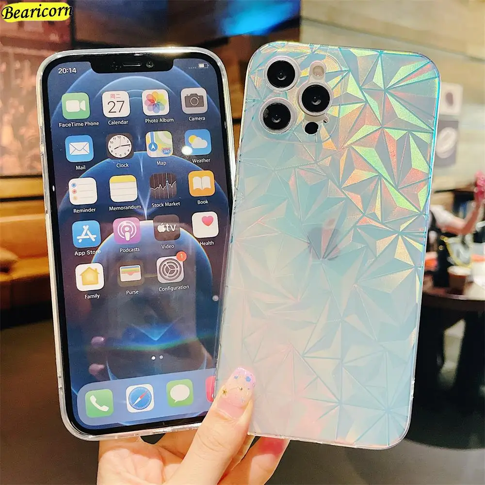 Роскошный чехол для телефона Aurora iPhone 11 12 13 Pro Max Mini XR X XS 7 8 Plus SE 2020 прозрачный с