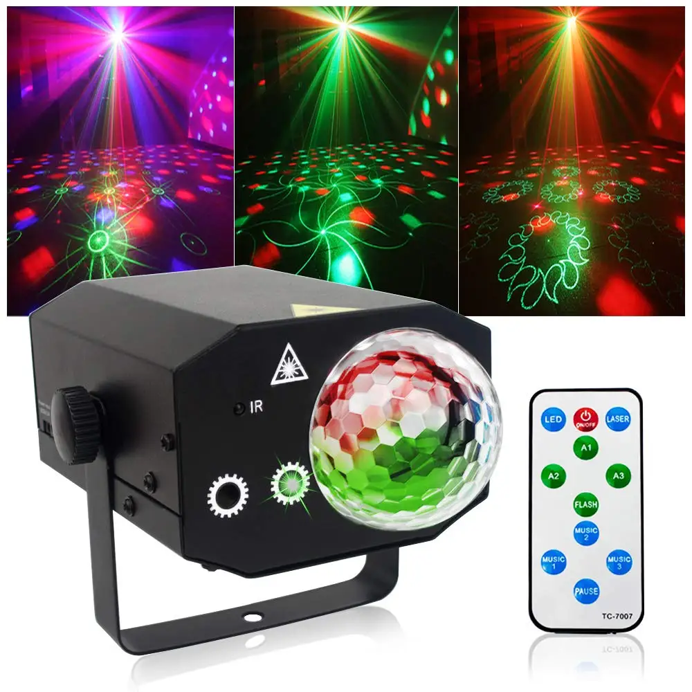 

Светодиодный диско-светильник сценического светильник s Voice Управление музыка лазерный проектор светильник s 2 в 1 RGB сценический эффект ламп...
