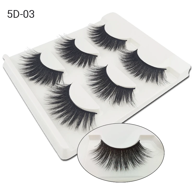 Bobilash 3 пары 5D накладные ресницы натуральные длинный макияж искусственные