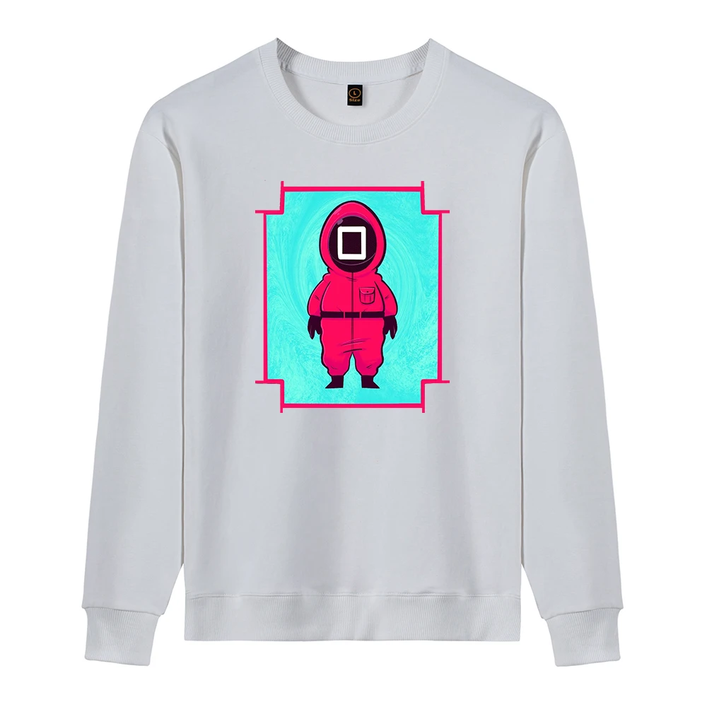 

Женская толстовка с капюшоном Graphic, корейский свитшот для костюмированной трансляции, милый пуловер с принтом в виде игры кальмар, повседне...