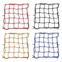 40x40cm cargo net heavy duty bungee net stretches to 80x80cm gear helmet luggage thicken reflective netting with 6 metal hooks