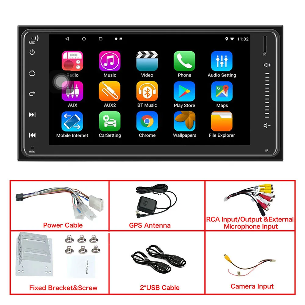 RDS 2Din Android 8 1 универсальный автомобильный радиоприемник стерео мультимедийный