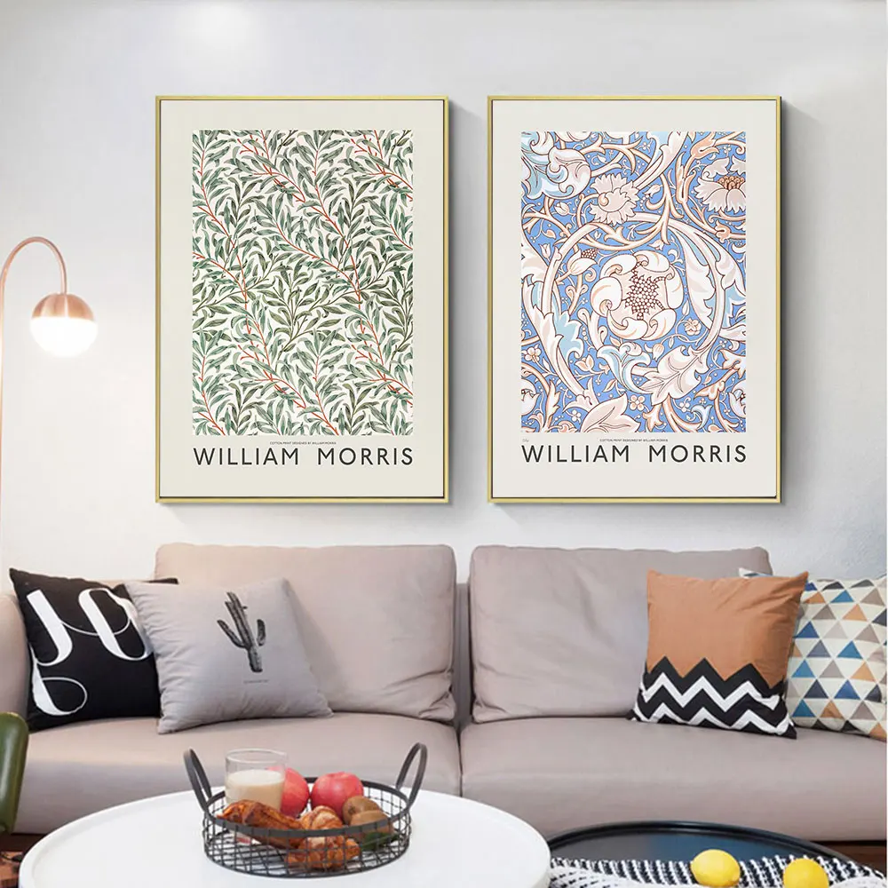 

William Morris Poster Vintage Flowers Canvas Painting Leaves Abstract Art Print Modern Wall Picture For Living Room Home Decor
