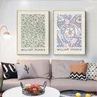 Плакат Вильям Моррис, винтажная Картина на холсте с цветами, листья, абстрактная картина, Современная Настенная картина для гостиной, домашний декор