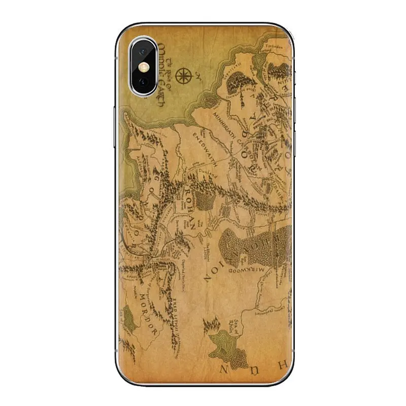 the lord of rings Map Hobbit TPU Shell Cover For Huawei G7 G8 P7 P8 P9 P10 P20 P30 Lite Mini Pro P Smart Plus 2017 2018 2019 |