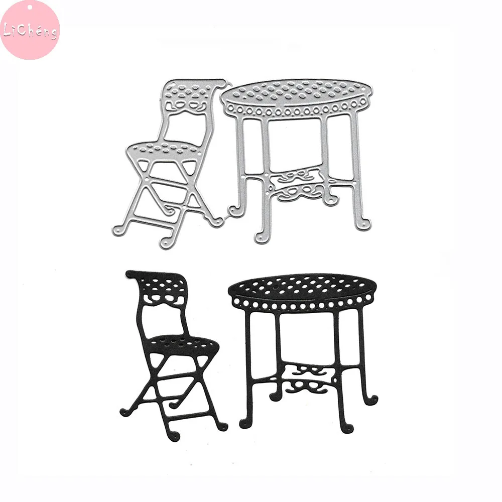 Стол и стул набор вырубных штампов &quotСкрапбукинг папки для тиснения