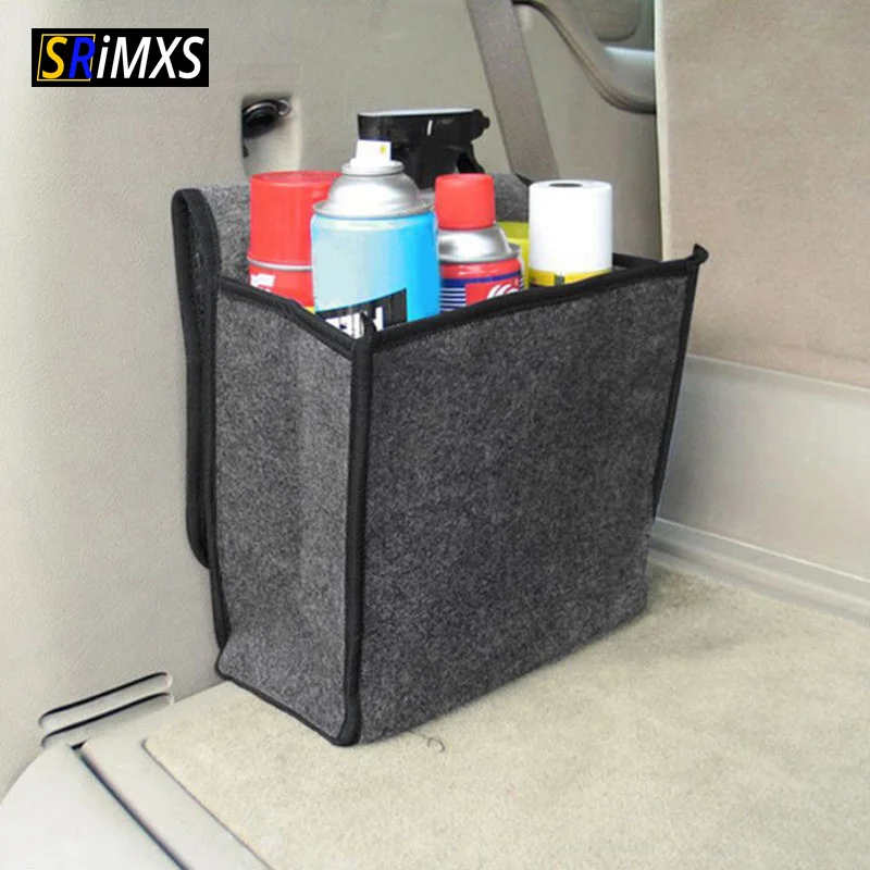 

Car trunk organizers Portable Foldable Woolen Felt Car Storage Organizer Car Storage Box Stowing Tidying Storage Box For Bottle