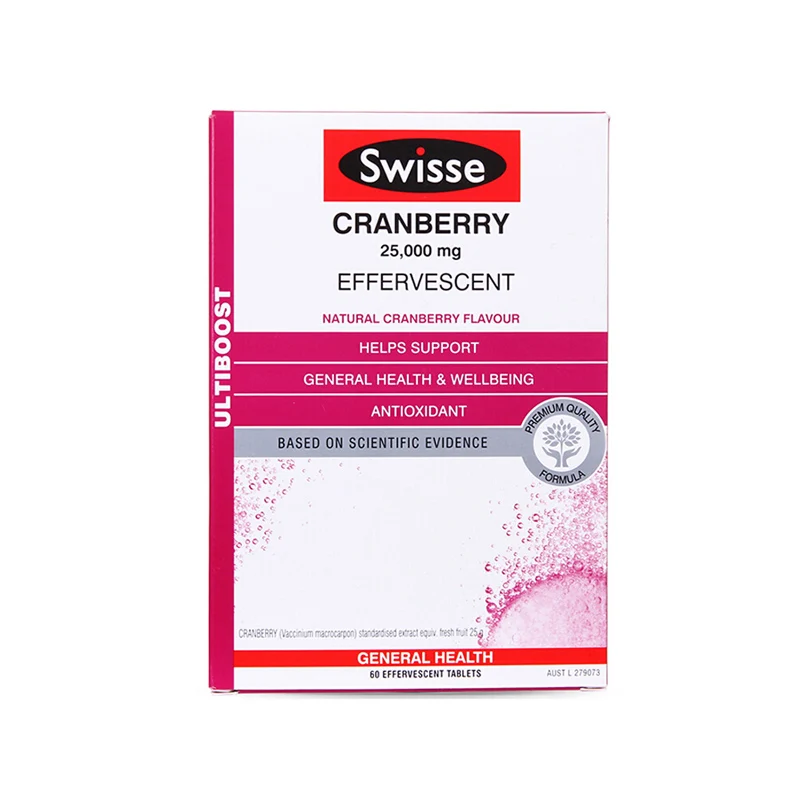

Swisse Cranberry Effervescent 60Tabs Support Women Urinary Tract Health Symptomatic Relief Recurrent Cystitis Frequent Urination