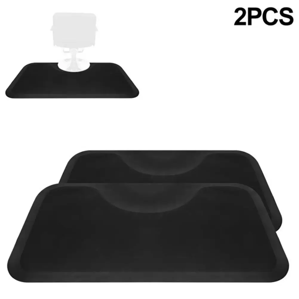 

2pcs 3"x 5"x 1/2" Beauty Salon Rectangle Semicircle Beauty Salon Rectangle Semicircle Anti-Fatigue Salon Mat