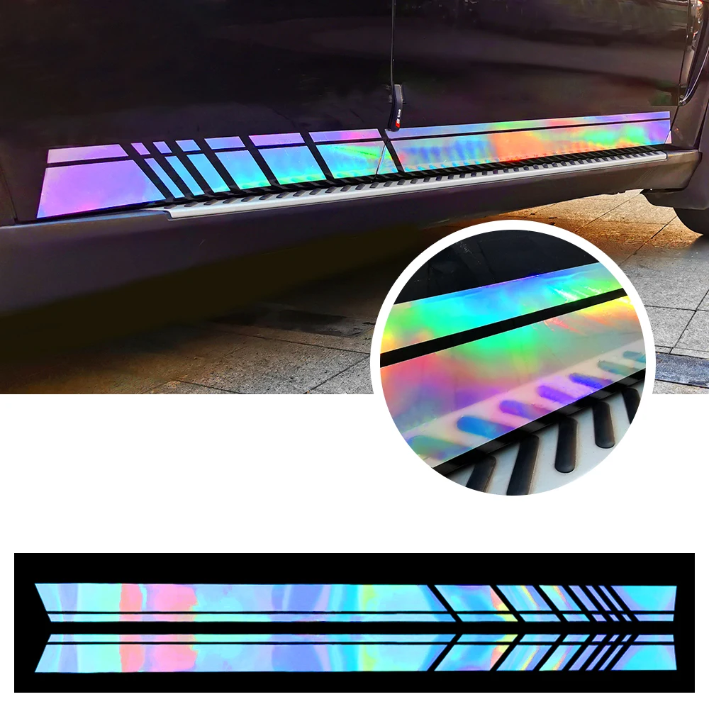 

2 шт. красочные наклейки на боковую юбку кузова автомобиля полосы графические виниловые наклейки для Genesis все модели автомобилей аксессуары...