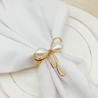 6 шт.лот модное свадебное кольцо для салфеток с жемчужным бантом, пряжка для салфеток, металлическое кольцо для салфеток, праздничное украшение для вечеринки и рабочего стола