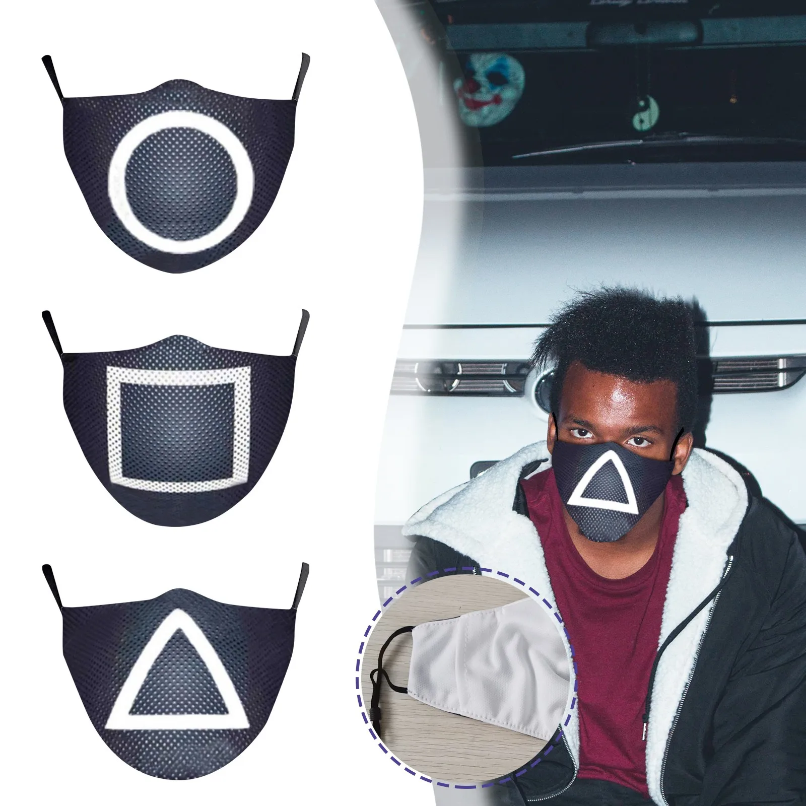 Хлопковая маска из игры кальмар можно мыть с помощью пылезащитного фильтра | Дом