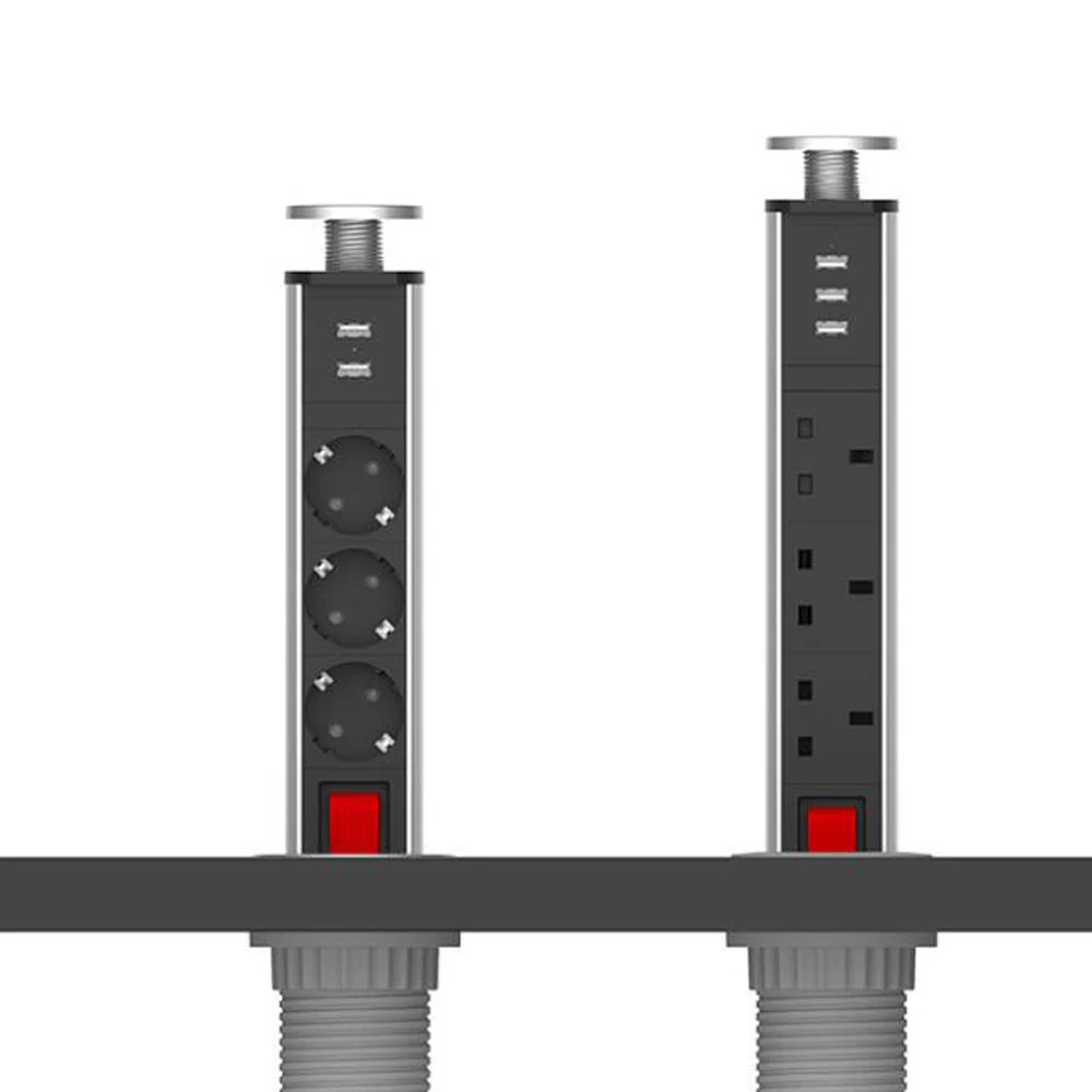 

Настольная электрическая розетка, выдвижная розетка, USB зарядное устройство, настольная универсальная электрическая розетка для телефона