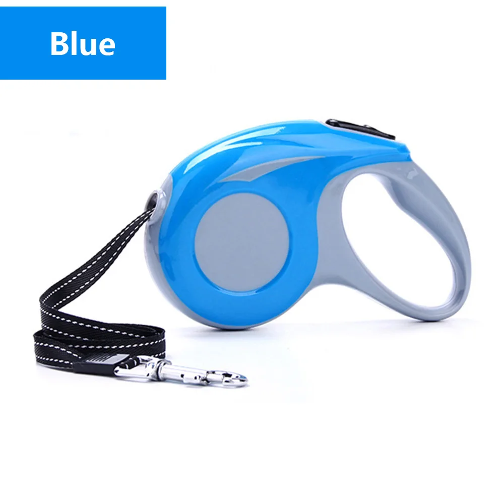 Blue Pet Dog Leash Roulette for Dog Automatic Retractable Leash Cat Puppy Adjustable Rope Length Pet Walk Leash for Small Medium Dog Traction Rope - Color: Blue Pet Dog Leash