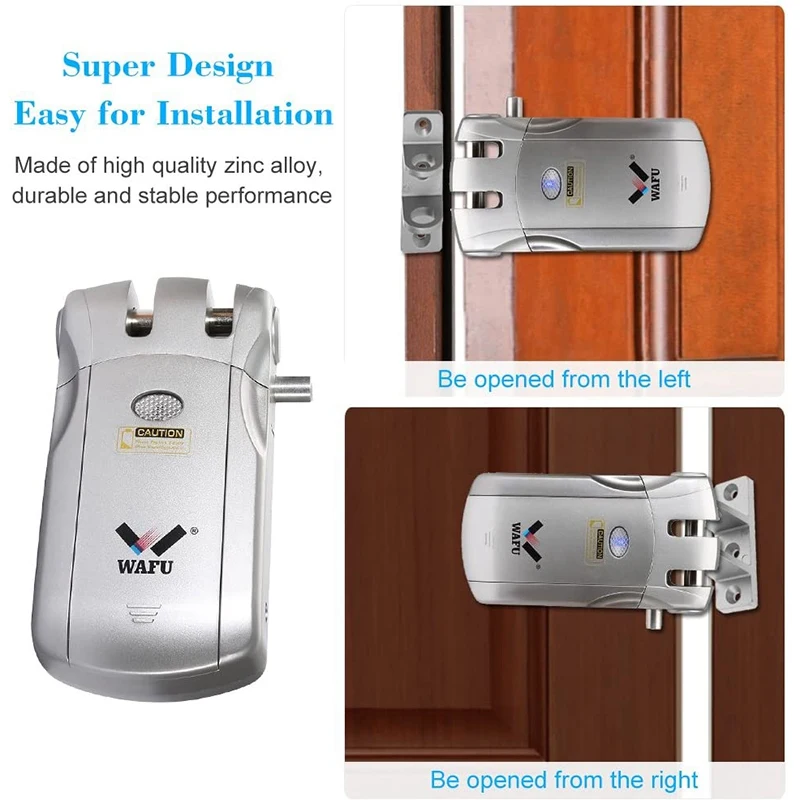 

WAFU Smart WiFi Electronic Lock Remote Control Invisible Keyless Entry Door Lock Zinc Alloy Metal Smart Door Lock