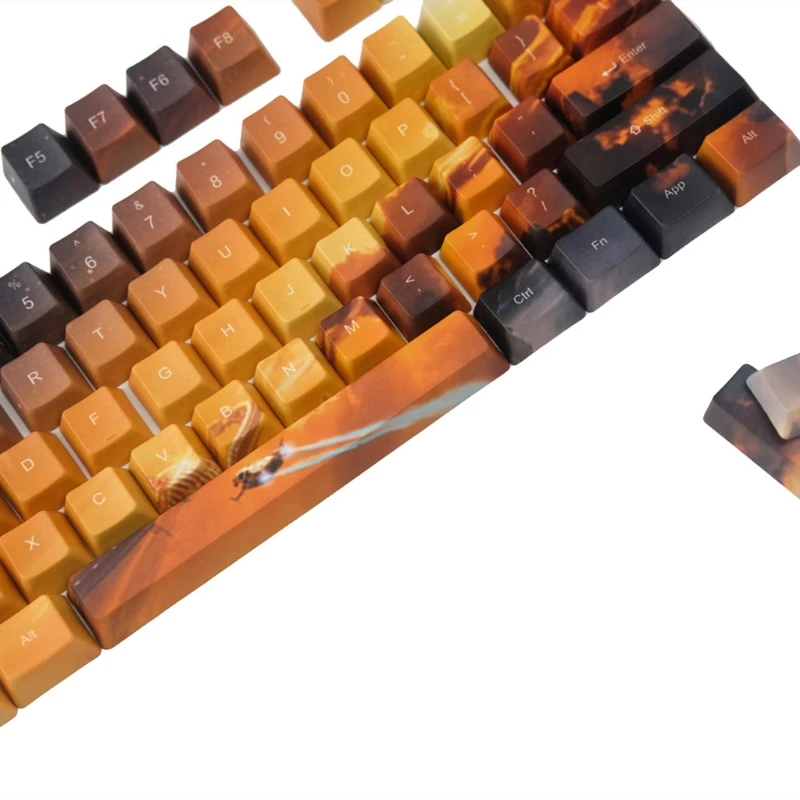 

104Keys / Set OEM Profile Key Cap PBT Dye Sublimation Keycap For MX Switch Mechanical Keyboard Saturn Theme Keycaps