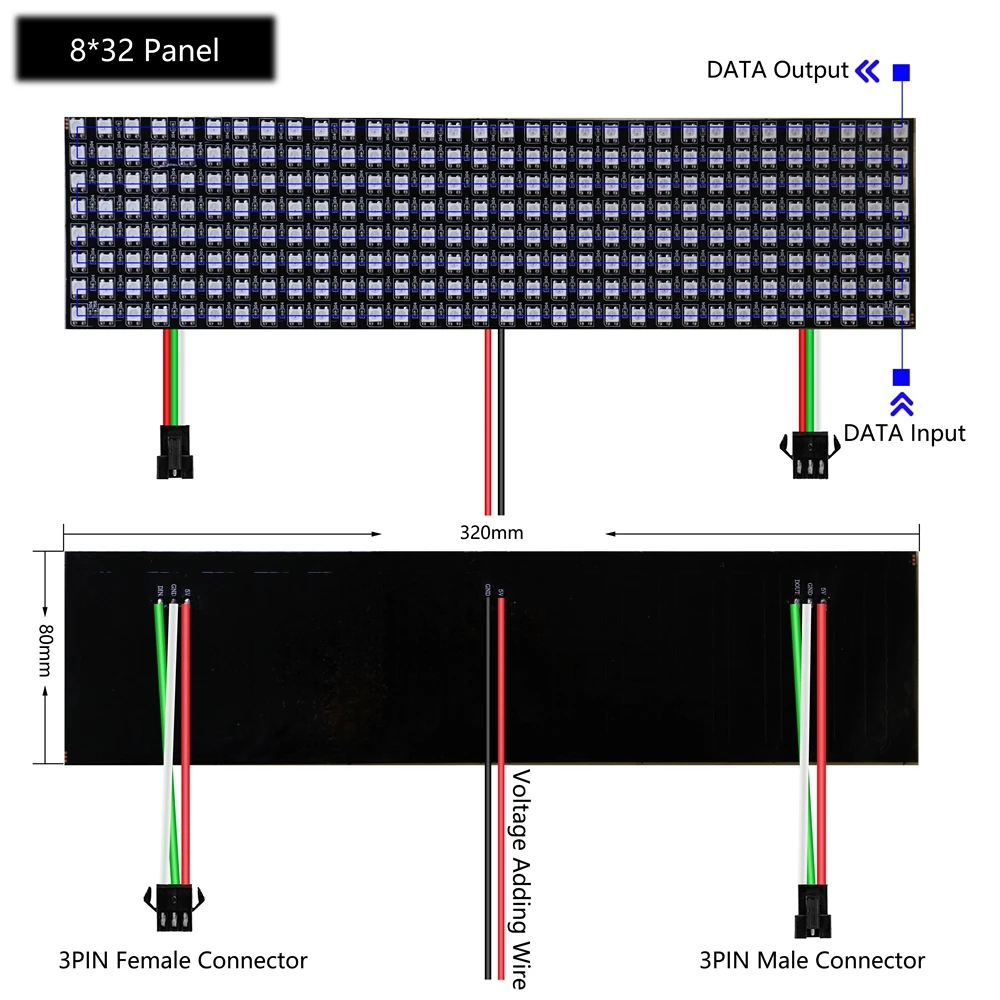 WS2812B WS2812 RGB светодиодный цифровой гибкий индивидуально адресуемый панельный