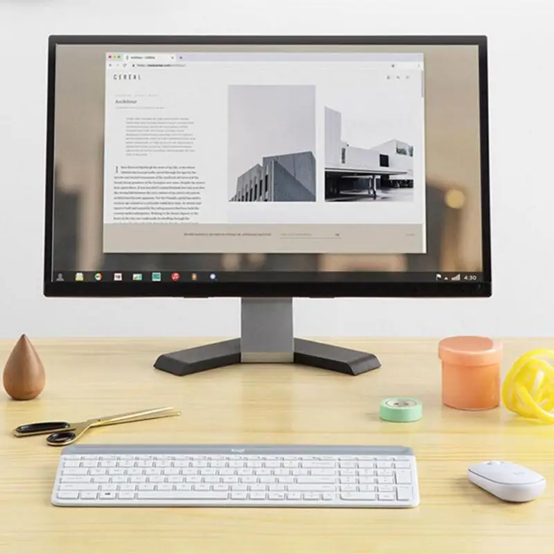 Logitech оригинальный MK470 тонкая 2 4G ультратонкая Бесшумная оптическая мышь 1000DPI для