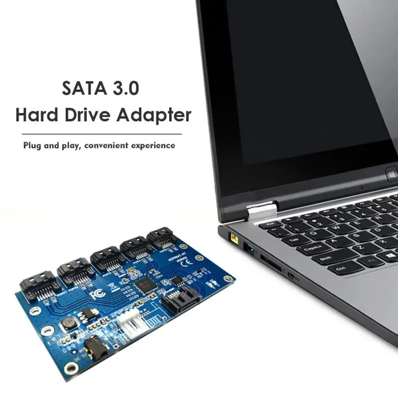 

SATA 1 To 5 Adapter Card ADP5SAT-J01 Hard Drive Disk Adapter PC Motherboard Expansion Card Suitable For SATA Port Multiplier
