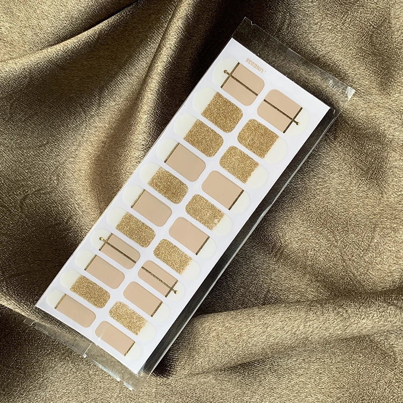 22 наконечника/лист блестящий порошок лак для ногтей Обертывания 2020 новые клейкие