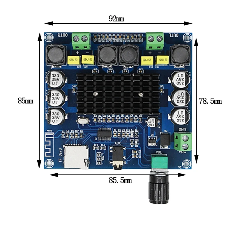 Bluetooth усилитель TDA7498 плата цифрового усилителя двухканальный 2*100 Вт стерео аудио