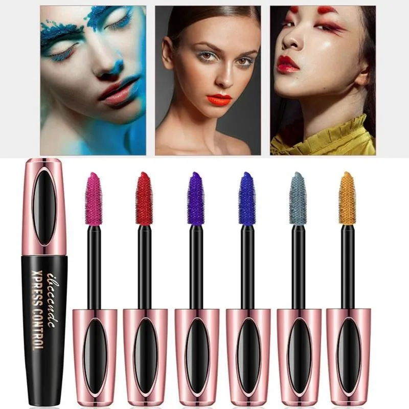 

Color Mascara Thick Curly Long Waterproof Sweat-proof Natural Mascara Eye Color-proof Smudge-free 4d Cosmetics And Makeup D9F8