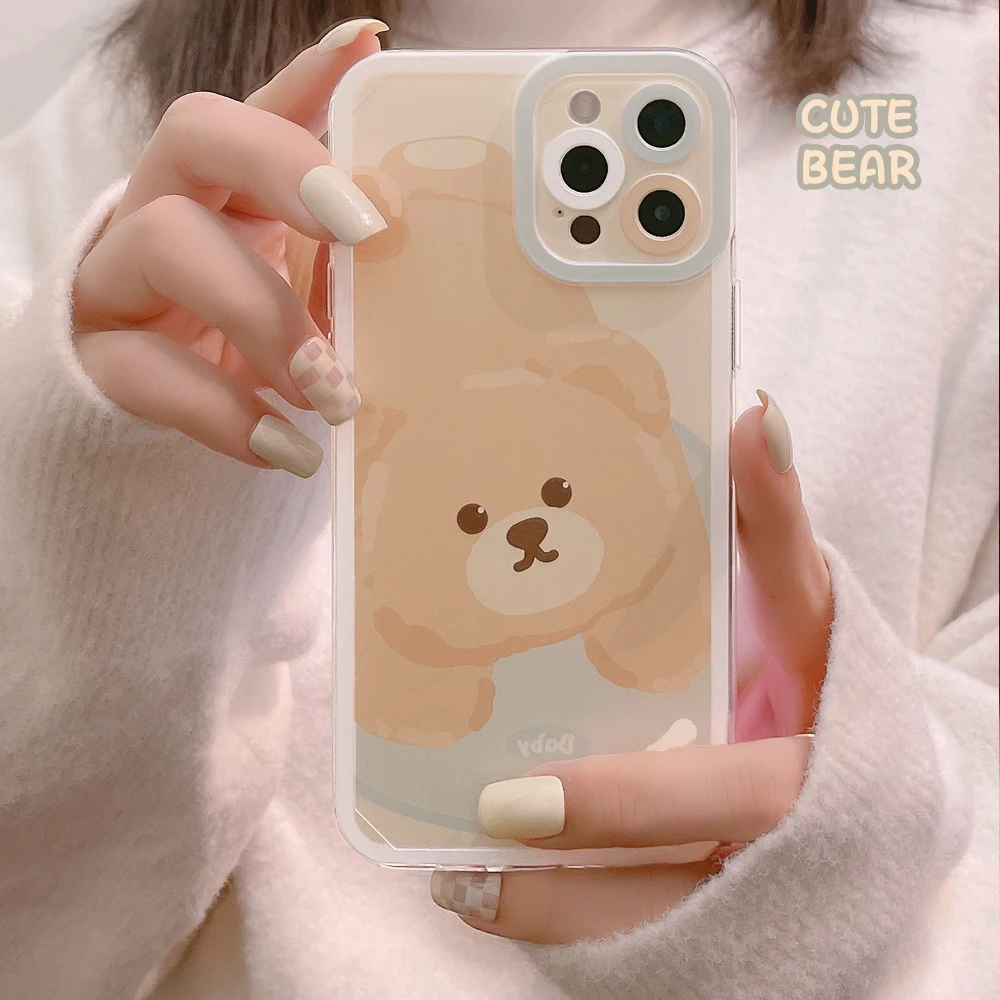 

Cartoon Bear Case For iPhone 13 13mini 13Pro 13ProMax 12 12Pro 12ProMax 11 11Pro 11ProMax 7 8 7Plus 8Plus X XS XSMAX XR