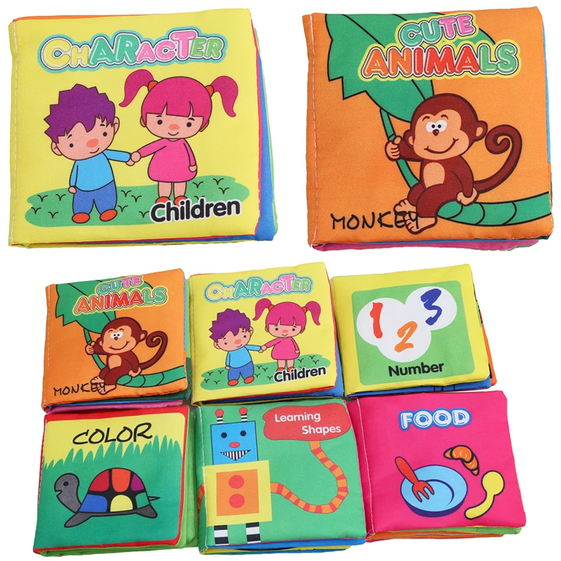 5 стилей детские игрушки мягкая ткань книги шуршание звук детская развивающая