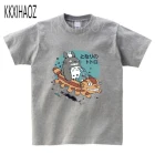 Детская футболка с 3d-изображением звездного неба Тоторо, новые хлопковые летние топы для мальчиков и девочек, рубашка, детская одежда, футболка с коротким рукавом и мультяшным принтом кота