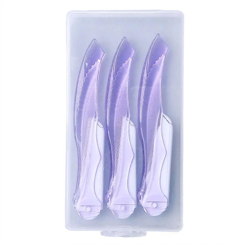 

3 Pieces Eyebrow Trimmer Folding Razor Face Hair Shaving Remover Knife Blade Shaver Trimmer Eye Brow Shaper Makeup Tools