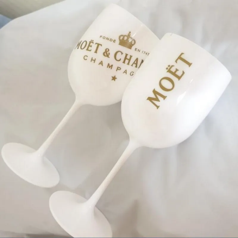 

2Pcs Wine Party White Champagne Coupes Cocktail Glass Champagne Flutes Wine Cup Goblet Plating Plastic Beer Glass Whiskey Cups
