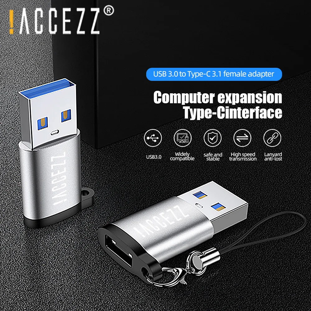 ! ACCEZZ OTG USB C адаптер к Type Женский для Macbook Pro ноутбука ПК планшета наушники