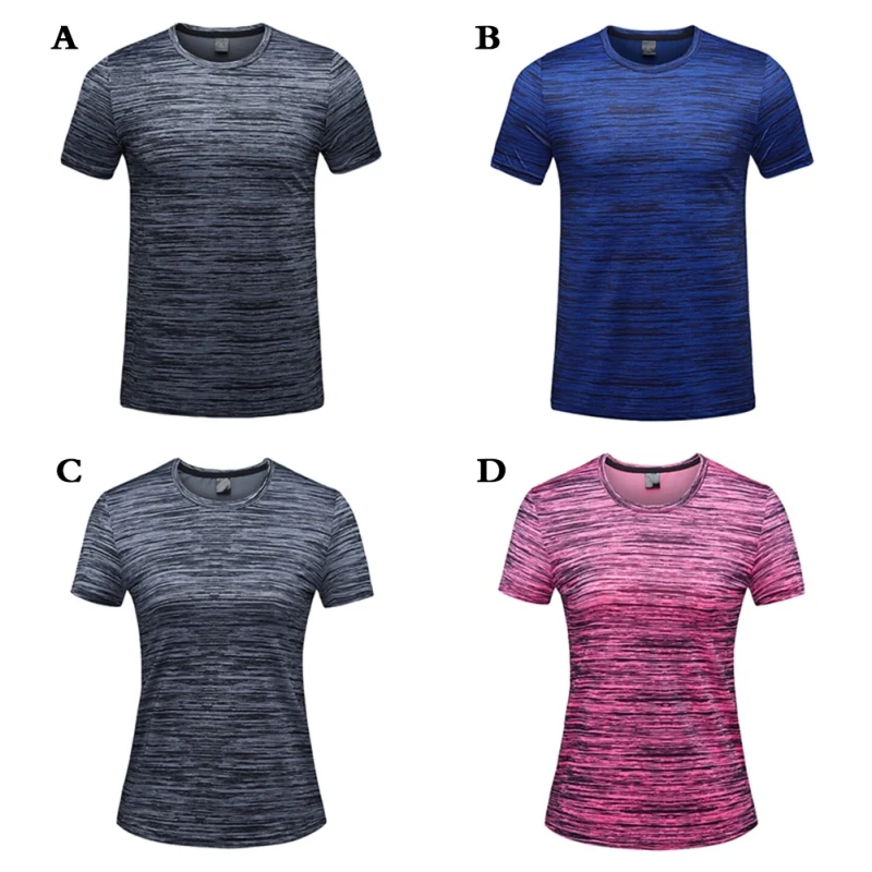 

Spring Summer Unisex Fitness Sports Stretch T-shifts Quick-drying Short-sleeved Compression Tight Fitness Running T-Shirts