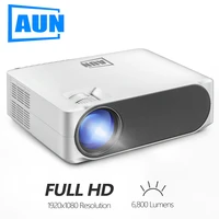 aun full hd projector akey6s 19201080pupgrade 6800 lumens multimedia system ac3 led projector for 4k 3d home cinema p