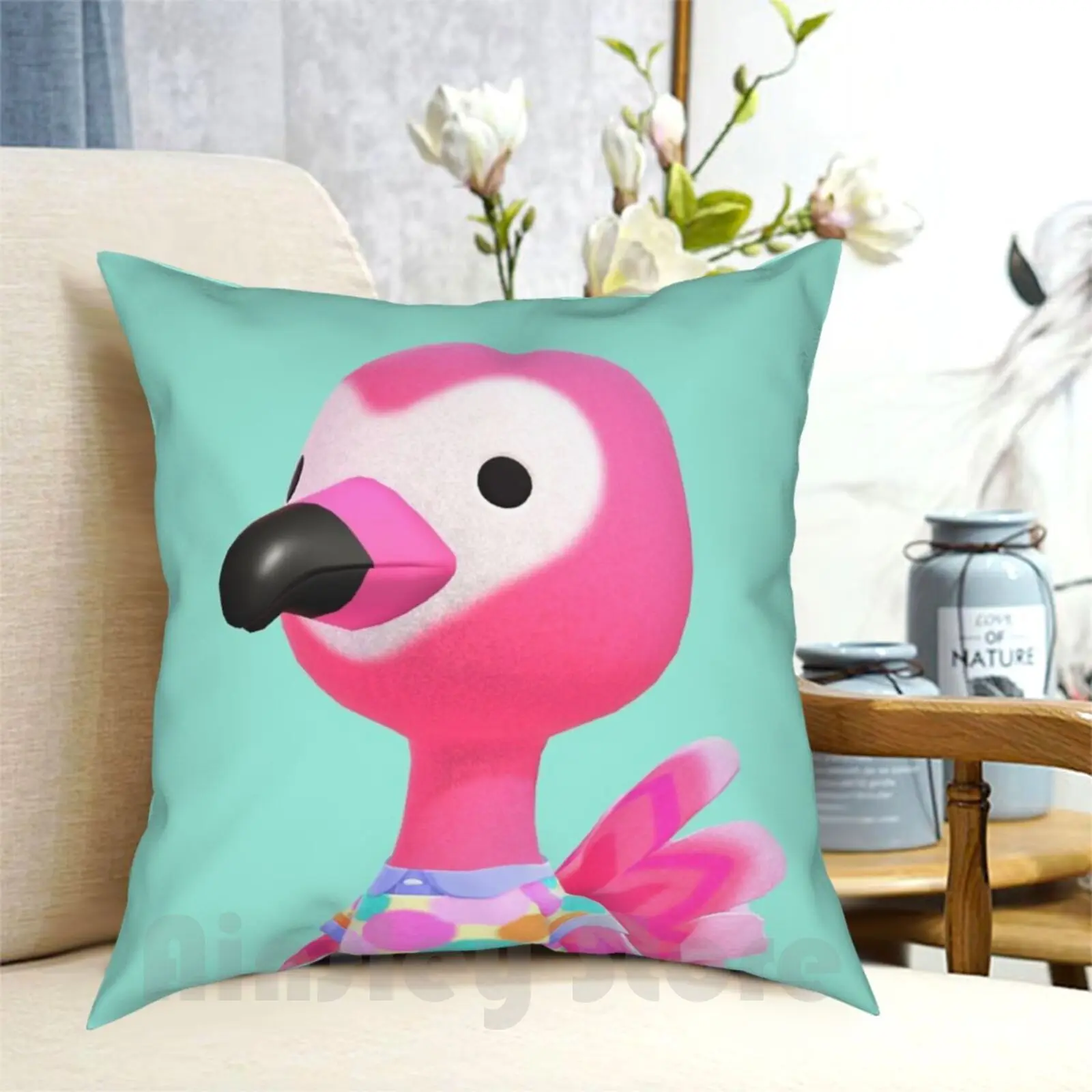 Флора Подушка Чехол с принтом домашняя мягкая подушка DIY крышка животных страуса