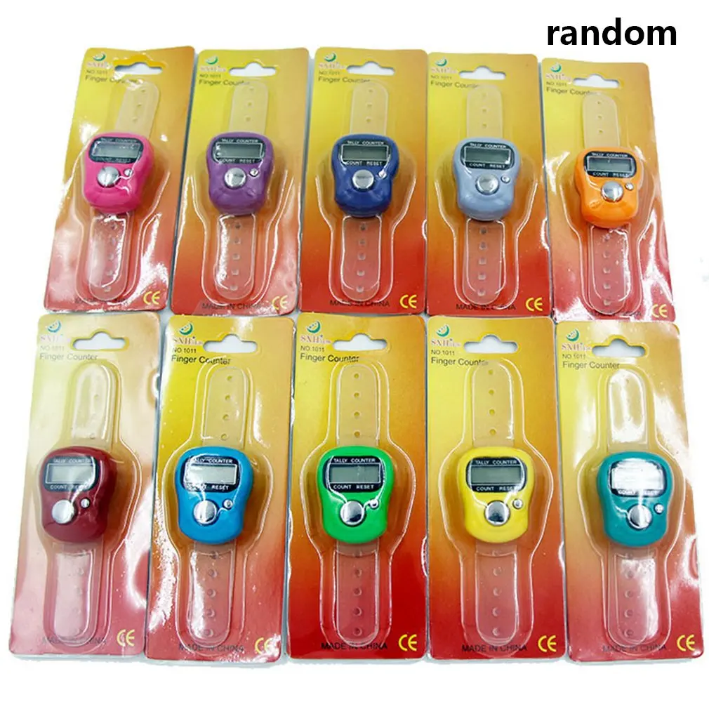 

10pcs Random Color Buddha Electronic Buddhist Finger Ring Counter Buddhist Supplies High-tech Technology Chanting Counter