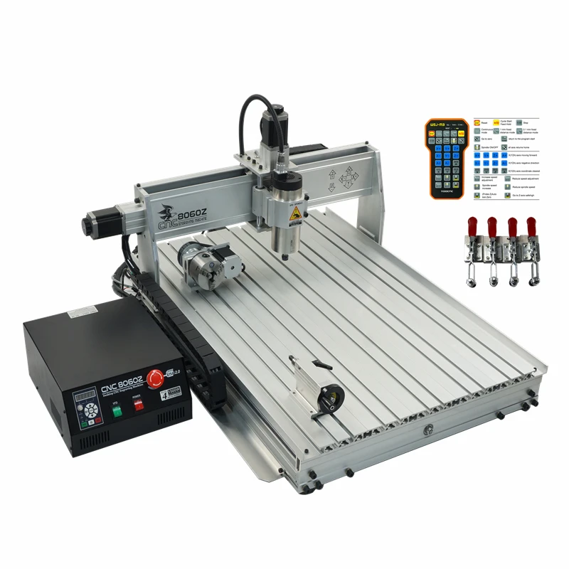 Фрезерный станок с ЧПУ гравер 8060 YOOCNC 8060Z 1 5 кВт 1500 Вт шпиндель Mach3 USB порт