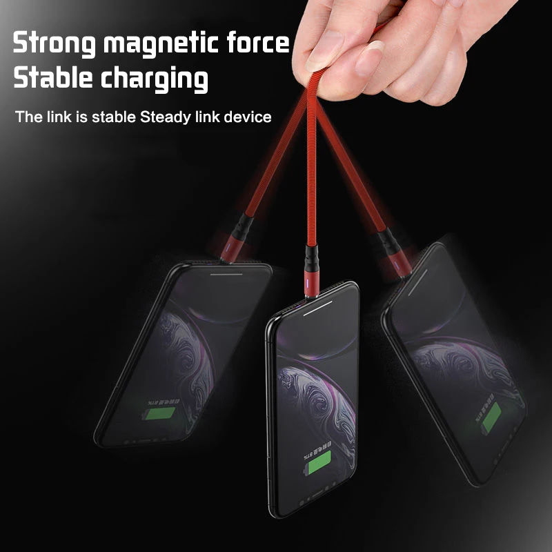 1,2 M 3A Магнитный usb-кабель для быстрой зарядки данных для iPhone Xs Max Magnet charger Micro USB type C кабель для samsung S10 plus