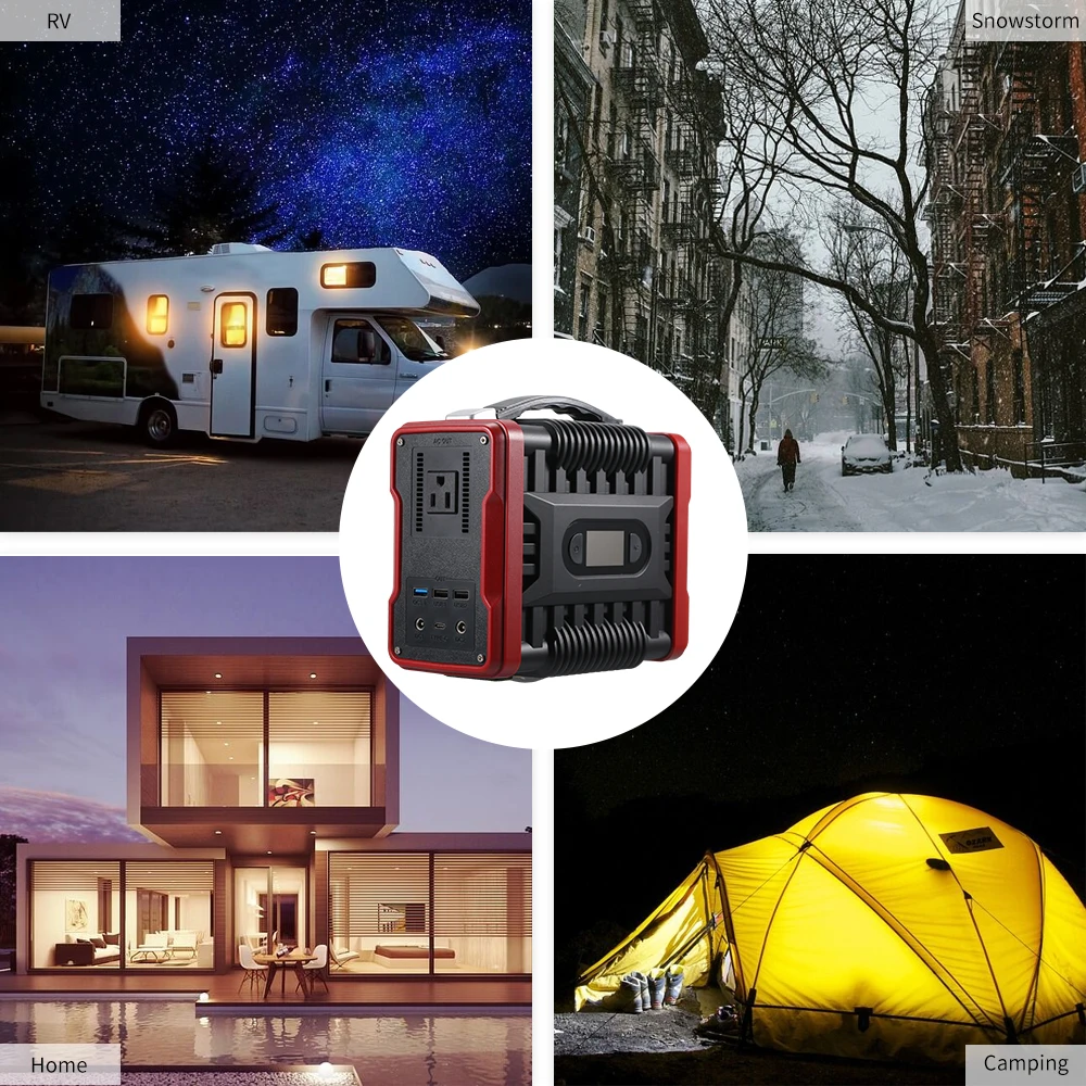 Горячая 200 Вт портативный источник питания солнечный генератор 6000 мАч